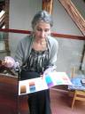 Silvie bei der Arbeit