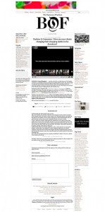 The Business of Fashion, Screenshot, nach dem Klick